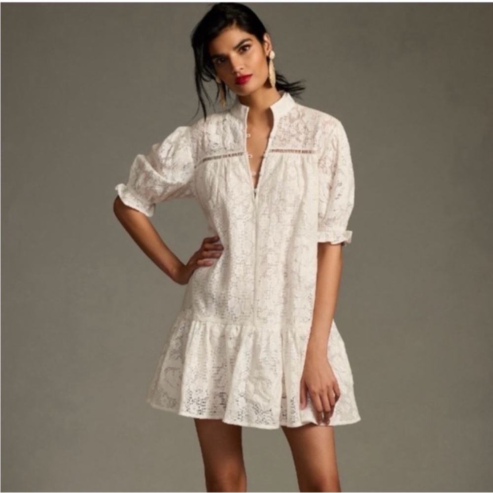 Anthropologie Porridge White Lace Dress